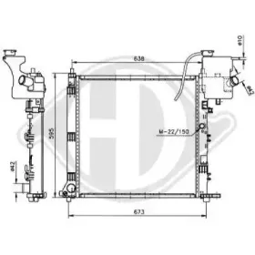 Радиатор, охлаждение двигателя DIEDERICHS купить