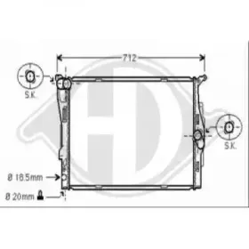 Радиатор, охлаждение двигателя DIEDERICHS купить