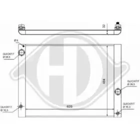 Радиатор, охлаждение двигателя DIEDERICHS купить