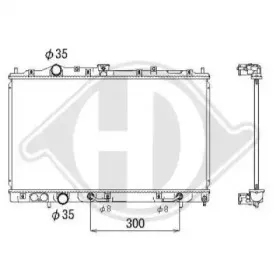 Радиатор, охлаждение двигателя DIEDERICHS купить