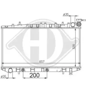 Радиатор, охлаждение двигателя DIEDERICHS купить