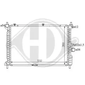 Радиатор, охлаждение двигателя DIEDERICHS купить