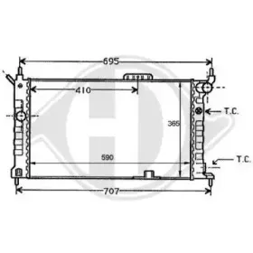 Радиатор, охлаждение двигателя DIEDERICHS купить
