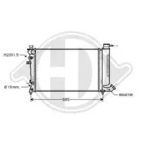 Радиатор, охлаждение двигателя DIEDERICHS купить
