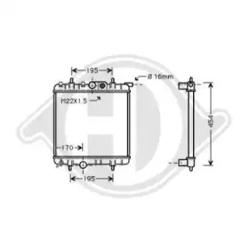 Радиатор, охлаждение двигателя DIEDERICHS купить