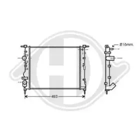 Радиатор, охлаждение двигателя DIEDERICHS купить