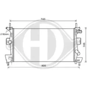 Радиатор, охлаждение двигателя DIEDERICHS купить