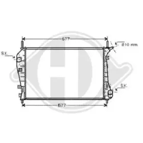 Радиатор, охлаждение двигателя DIEDERICHS купить