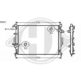 Радиатор, охлаждение двигателя DIEDERICHS купить