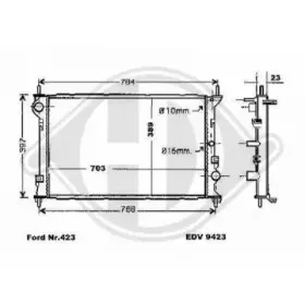 Радиатор, охлаждение двигателя DIEDERICHS купить