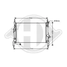 Радиатор, охлаждение двигателя DIEDERICHS купить