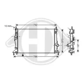 Радиатор, охлаждение двигателя DIEDERICHS купить