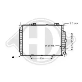Радиатор, охлаждение двигателя DIEDERICHS купить