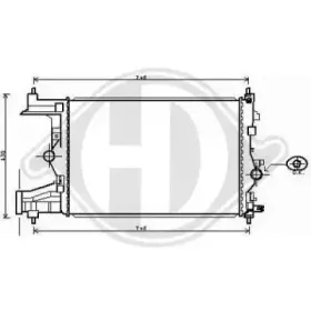 Радиатор, охлаждение двигателя DIEDERICHS купить