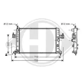 Радиатор, охлаждение двигателя DIEDERICHS купить