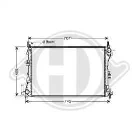 Радиатор, охлаждение двигателя DIEDERICHS купить