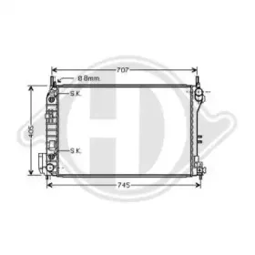 Радиатор, охлаждение двигателя DIEDERICHS купить