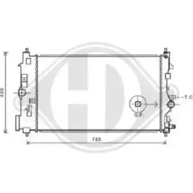 Радиатор, охлаждение двигателя DIEDERICHS купить