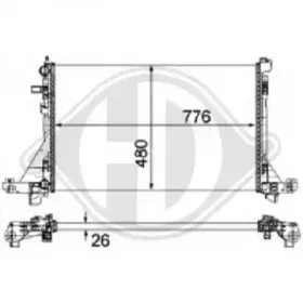 Радиатор, охлаждение двигателя DIEDERICHS купить