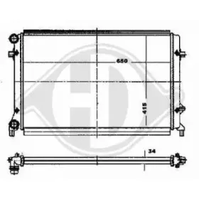 Радиатор, охлаждение двигателя DIEDERICHS купить