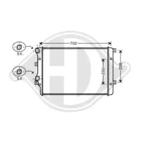 Радиатор, охлаждение двигателя DIEDERICHS купить