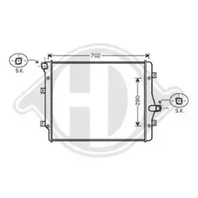 Радиатор, охлаждение двигателя DIEDERICHS купить