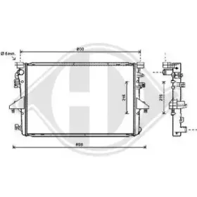 Радиатор, охлаждение двигателя DIEDERICHS купить