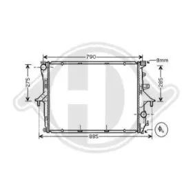 Радиатор, охлаждение двигателя DIEDERICHS купить