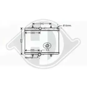 Радиатор, охлаждение двигателя DIEDERICHS купить