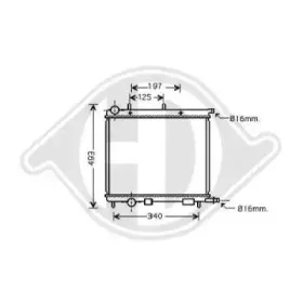 Радиатор, охлаждение двигателя DIEDERICHS купить
