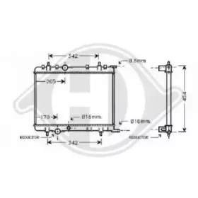 Радиатор, охлаждение двигателя DIEDERICHS купить