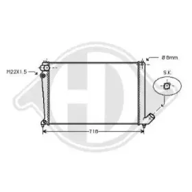 Радиатор, охлаждение двигателя DIEDERICHS купить
