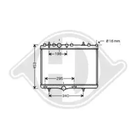 Радиатор, охлаждение двигателя DIEDERICHS купить