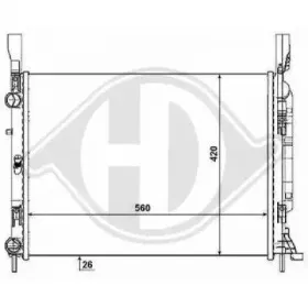 Радиатор, охлаждение двигателя DIEDERICHS купить