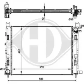 Радиатор, охлаждение двигателя DIEDERICHS купить