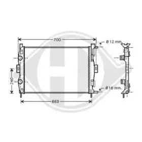 Радиатор, охлаждение двигателя DIEDERICHS купить