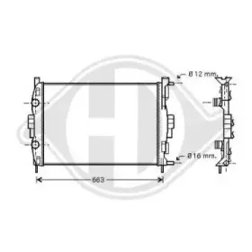 Радиатор, охлаждение двигателя DIEDERICHS купить