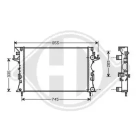Радиатор, охлаждение двигателя DIEDERICHS купить