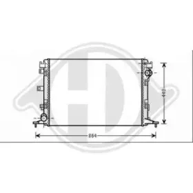 Радиатор, охлаждение двигателя DIEDERICHS купить