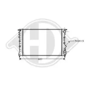 Радиатор, охлаждение двигателя DIEDERICHS купить