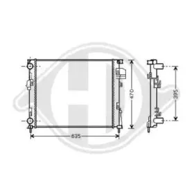 Радиатор, охлаждение двигателя DIEDERICHS купить