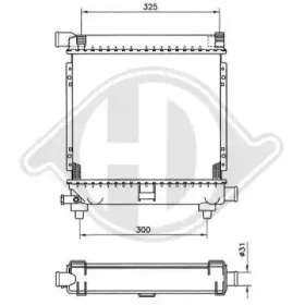 Радиатор, охлаждение двигателя DIEDERICHS купить