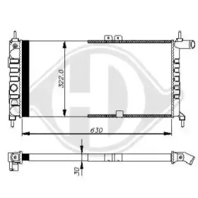 Радиатор, охлаждение двигателя DIEDERICHS купить
