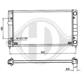 Радиатор, охлаждение двигателя DIEDERICHS купить