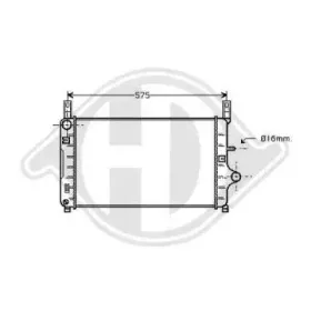 Радиатор, охлаждение двигателя DIEDERICHS купить