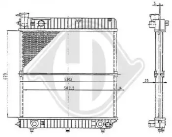 Радиатор, охлаждение двигателя DIEDERICHS купить