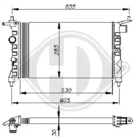 Радиатор, охлаждение двигателя DIEDERICHS купить