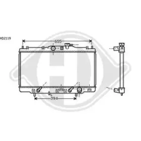 Радиатор, охлаждение двигателя DIEDERICHS купить
