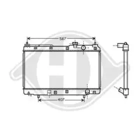 Радиатор, охлаждение двигателя DIEDERICHS купить