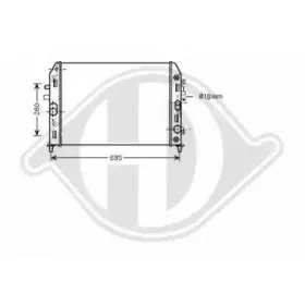 Радиатор, охлаждение двигателя DIEDERICHS купить
